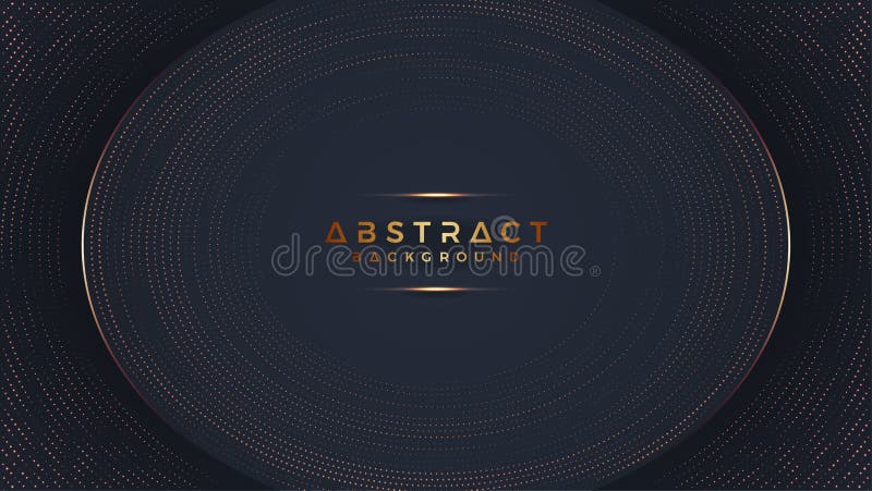 与组合发光的金黄小点的抽象黑背景与3D样式 抽象黑papercut织地不很细背景与 向量例证